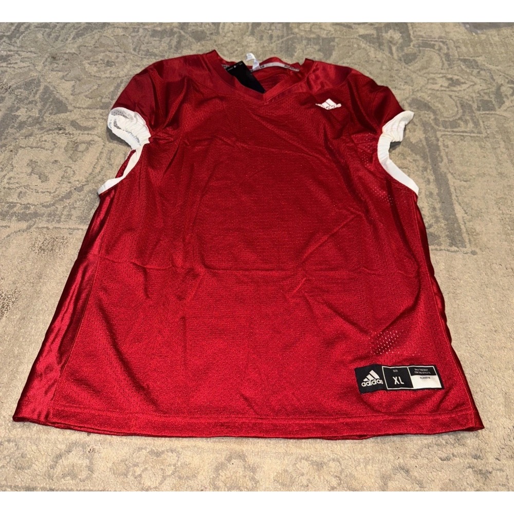 Adidas Football Practice‎ Jersey Shirt Red White Mens Size XL X-Large New
